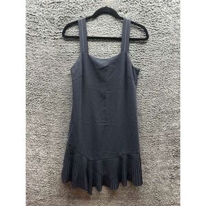 Grey Jason Wu Pleated Ruffles Sleeveless Mini Sheath Dress Black Womens Size 6‎